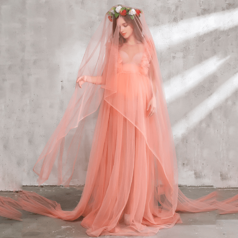 Fairy Maternity Photoshoot Dress, Pink / One Size