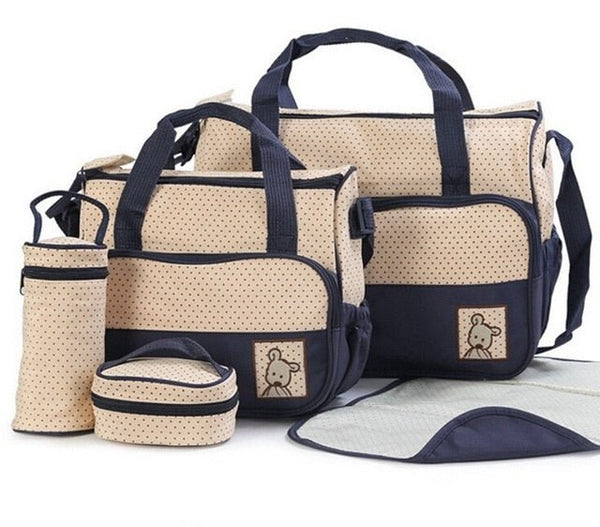 Baby Exo 5PCS Diaper Bag Tote Set - Diaper Bag-2462857-navy