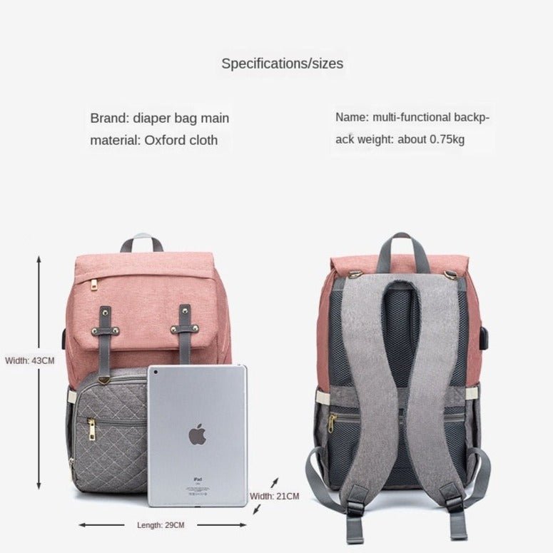 Baby Exo Diaper Backpack with Changing Pad and Trolley Sleeve BabyExo