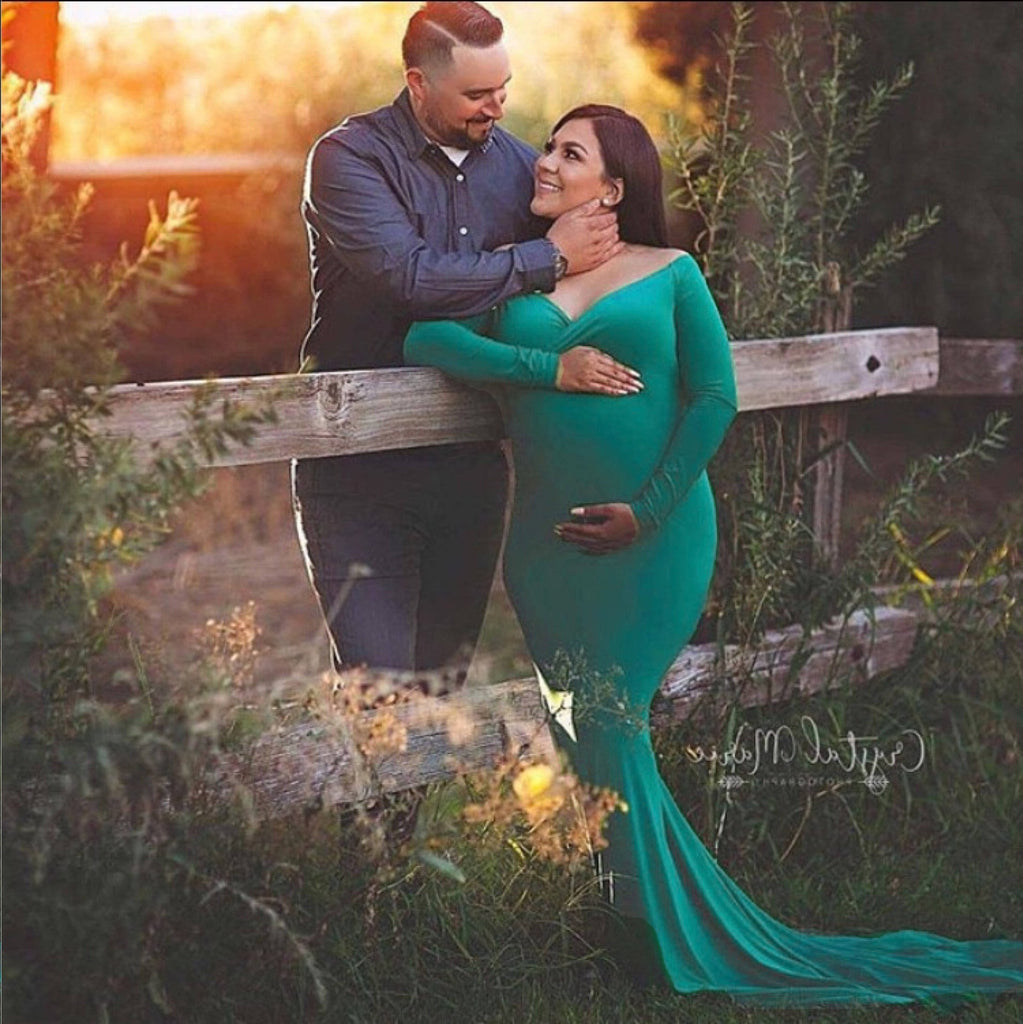 Emerald green shop dress maternity