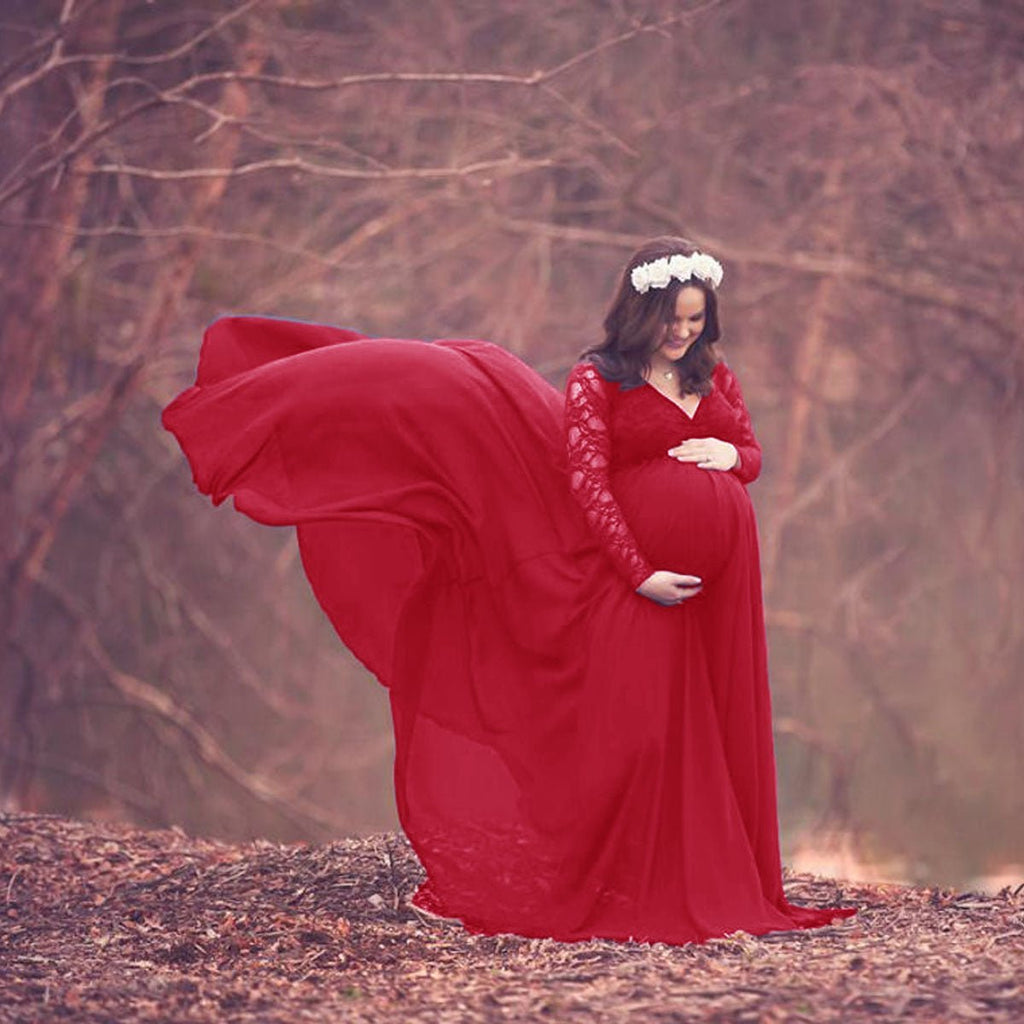 Fabulous A-line Lace Maternity Dress With Sleeves | Baby Exo BabyExo Fabulous A-line Lace Maternity Dress With Sleeves | Baby Exo BabyExo