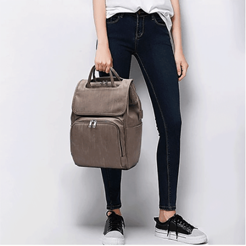 do kyungsoo leather backpack Baby Exo Leather Diaper Backpack with Changing Pad