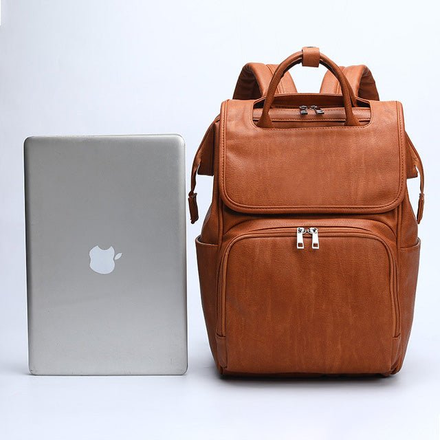 do kyungsoo leather backpack Baby Exo Leather Diaper Backpack with Changing Pad