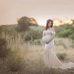 Baby Exo Maternity Chiffon Yarn Photoshoot Bump Dresses