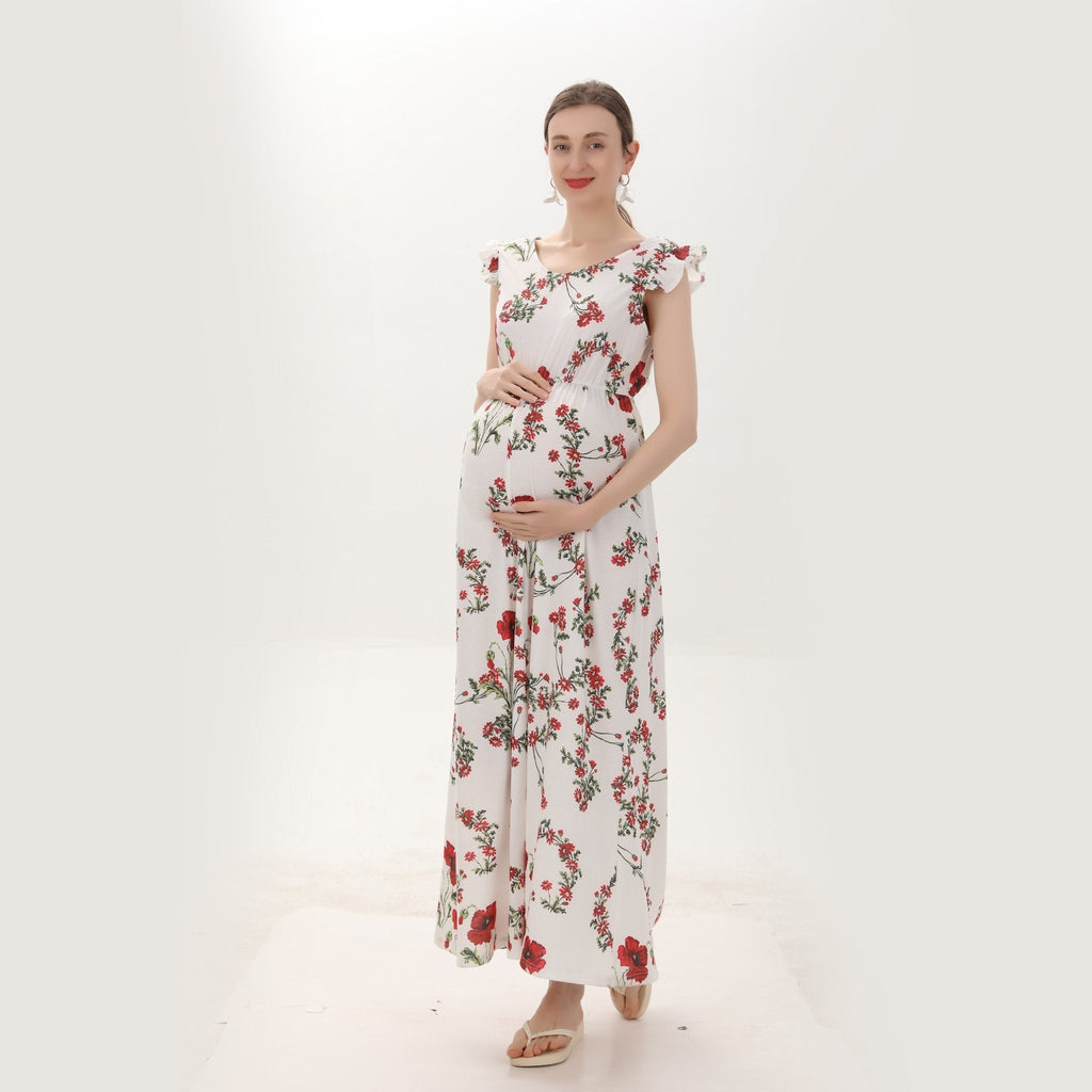 Maternity Puff Sleeve Casual Summer Dress | Baby Exo BabyExo Maternity Puff Sleeve Casual Summer Dress | Baby Exo BabyExo