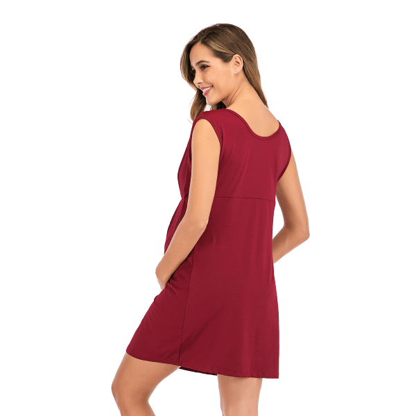 Maternity Sleeveless Loose Summer Dress