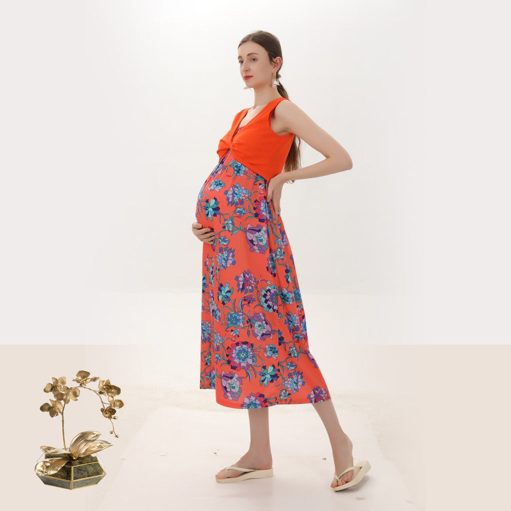 orange suspender dress 1950s Suspender Orange Citrus A-line Dress