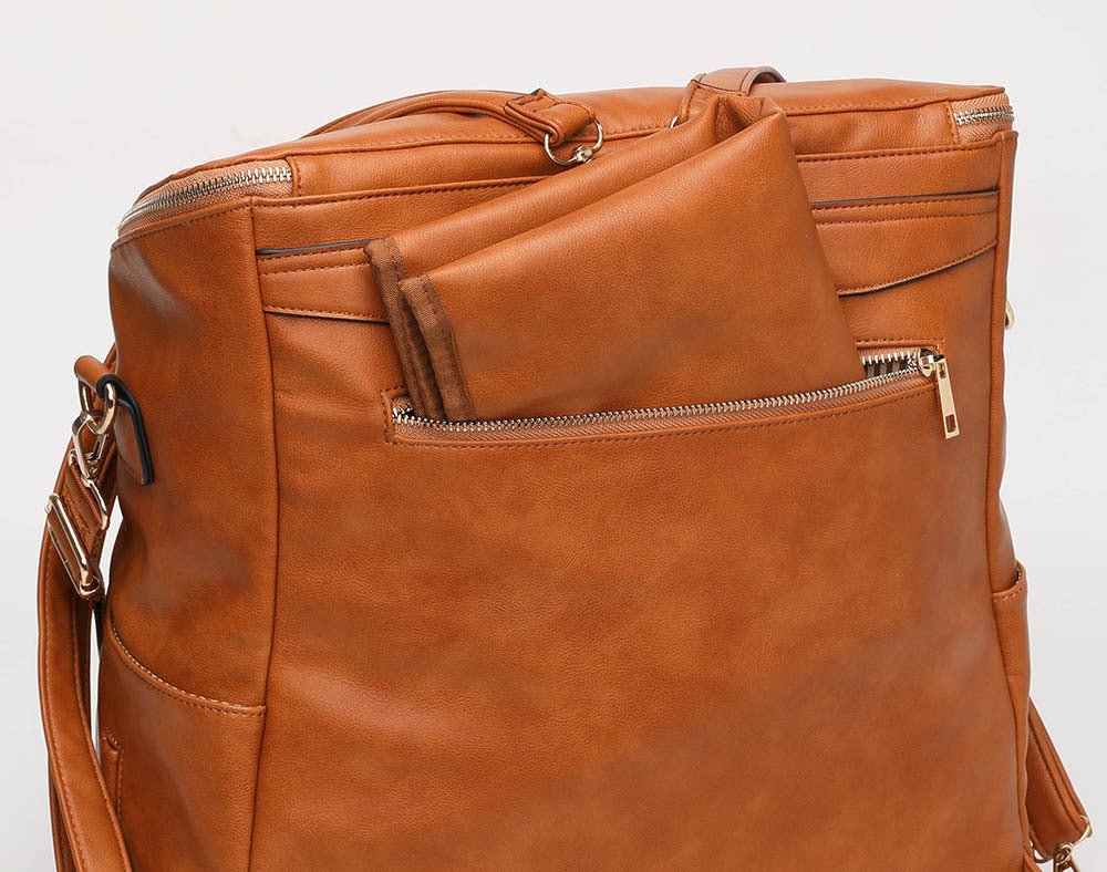 backpack diaper bag vegan leather Baby Exo Vegan Leather Diaper Backpack – BabyExo