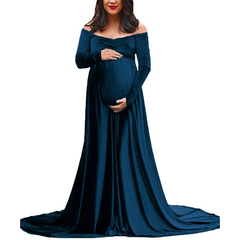 blue velvet maternity dress Long With Sleeves, Dark / L Hand Wash Cold Color:Hot Pink A-Line Tea Length Mini upload-20230823