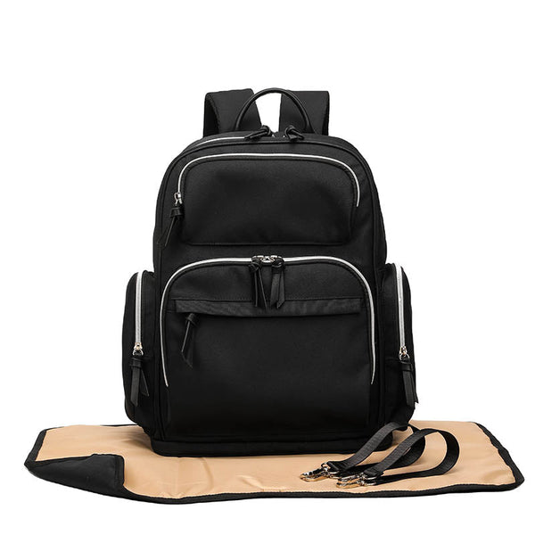 Baby Exo Waterproof Oxford Women Diaper Backpack - Diaper Bag-20210330I-Black